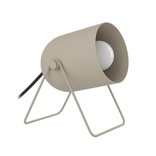 EGLO Tischleuchte TILSTON - Minimalistische Tischlampe mit E14-Sockel - Die TILSTON Tischleuchte vereint minimalistisches Design mit Funktionalität. Kippbarer Schirm für individuelle Lichtausrichtung, ideal zum Lesen oder als dekorativer Akzent.
