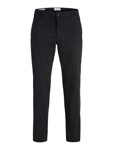 JACK & JONES Regular Fit Chino Hose für Herren - Chino Hose aus hochwertiger Bio-Baumwolle für angenehmen Tragekomfort. Ideal für lässige Looks und den täglichen Einsatz.