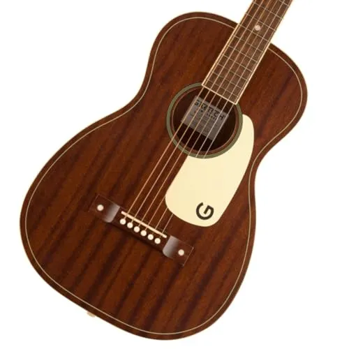 Gretsch Jim Dandy Parlor Frontier Stain - Kompakte Akustikgitarre - Jim Dandy Serie, handliche Parlor-Gitarre aus Sapele mit Walnussgriffbrett für warmen Klang und einfache Spielbarkeit.