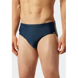 Schiesser Badeslip "Nautical Casual" mit extra flacher Reißverschlusstasche blau 9