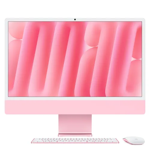Apple iMac Pink CZ1E6-0111000 - 61cm24'' M4 8-Core CPU, 8-Core GPU, 24GB RAM, 512GB SSD, Standardglas, Magic Keyboard, Apple M4 Chip M4-8 / 24 GB RAM | 512 GB / Apple 8-Core GPU ( ) / All-in-One PC ( AIO ) 59,69 cm (24") 4,5K Retina Display (4480 x 2520) / WiFi 6E (802.11ax) | Bluetooth 5.3 | 1080p Webcam / USB 4.0 2x | USB 3.2 - 5Gb/s / macOS