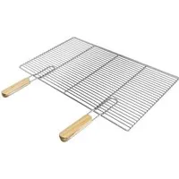 ECD Germany Grillrost aus Edelstahl mit abnehmbaren Griffen - Robuster und rostfreier Grillrost (67x40cm) für Standardgrills und Grillkamine, witterungsbeständig und ideal für BBQ-Liebhaber.