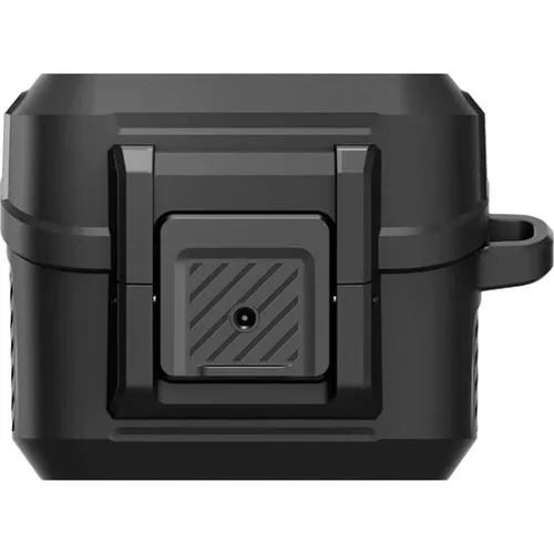 Spigen Lock Fit Hülle - Kompatibel mit Samsung Galaxy Buds 3 Pro und 3, matt schwarz, sicherer Halt und einfacher Zugang dank Karabiner