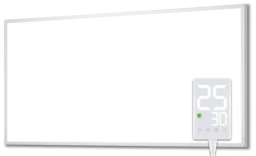 Heidenfeld Infrarotheizung HF-HP100-3 - 1000 Watt für Räume bis 25 m² - Heizelemente mit 10 Jahren Garantie und effizienter Infrarotwärme. Ideal für Wohnräume, bietet schnellen Komfort ohne Luft auszutrocknen.