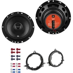 JBL Stage1 61F Lautsprecher für Toyota Prius 2001-2011 - 2-Wege Koax Lautsprecher mit 400 W Leistung, ideal für klaren Sound und kräftige Bässe im Auto. Passend für Türen vorne/hinten, inklusive Einbauset.
