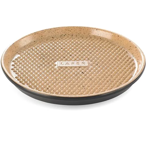 Lafer BBQ Plancha Rund mit Grillnoppen 32cm - Kochtöpfe, hochwertige Grillplatte aus Keramik mit Grillnoppen für perfekte Grillresultate und gleichmäßige Wärmeverteilung.
