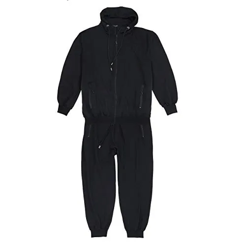 Lavecchia Herren Trainingsanzug LV-600 (Black, 5XL) 2-tlg Set - Sportlicher 2-teiliges Set in Schwarz, aus 90% Baumwolle und 10% Polyester. Ideal für aktive Tage mit elastischem Bund und praktischen Reißverschlusstaschen.