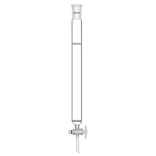 stonylab Chromatographiesäule Borosilikatglas 24/40 mit Fritte 30x300mm