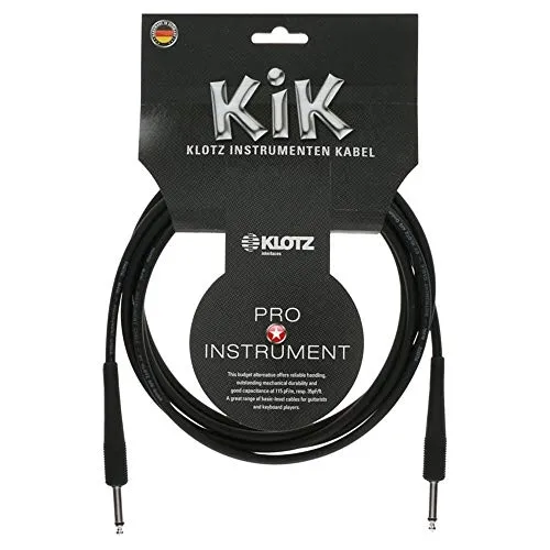 Klotz KIK instrumentenkabel gut klingendes, leicht spielbares budgetkabel (3, sw)
