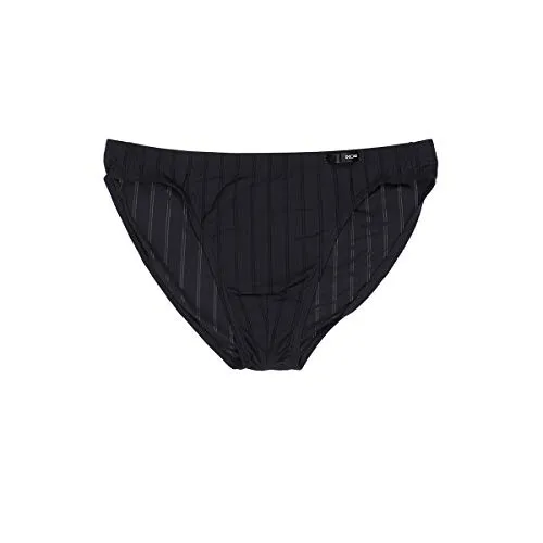 HOM Herren Micro Slip Chic Unterhose, Schwarz, XL EU - Herren-Slips aus weicher Mikrofaser mit sexy Design. Halbtransparente Streifen für einen attraktiven Look aus der Temptation Serie.