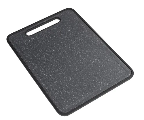 Schneidebrett - Schwarz - 36 x 26 cm aus Kunststoff - Schneidebrett aus langlebigem Kunststoff, ideal für hygienisches Arbeiten in der Küche und leicht zu reinigen.