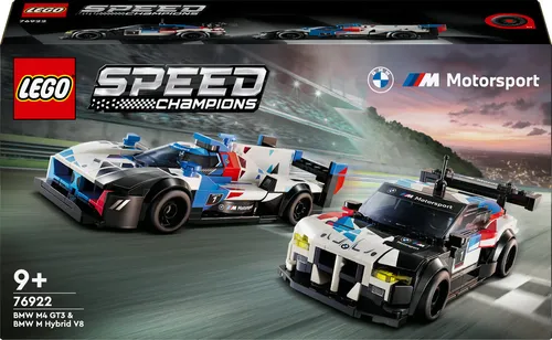 LEGO Speed Champions BMW M4 GT3 - 2 baubare Rennwagen mit authentischem BMW M Design, inklusive 2 Minifiguren für kreatives Rennerlebnis und Spielspaß ab 9 Jahren