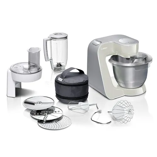 Bosch MUM58L20 - 1000 W Küchenmaschine mit 3,9 l Edelstahl-Schüssel, vielseitig und leistungsstark für kreative Kochabenteuer, versandkostenfrei