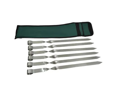 6x Adana Kebab Grillspieße Edelstahl 40cm x 2cm - Grillzubehör für perfekte Grillabende, langlebig und hitzebeständig, ideal für saftige Kebabs und Köfte.