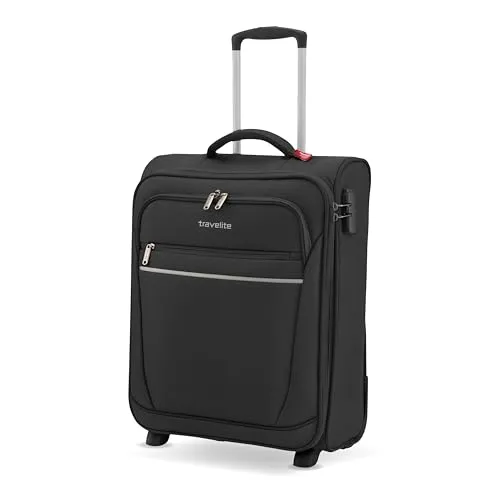Travelite Bordtrolley Handgepäck Koffer 52 cm - Leicht mit 2 Rollen, IATA-konform und ideal für stressfreies Reisen mit 39 Litern Volumen