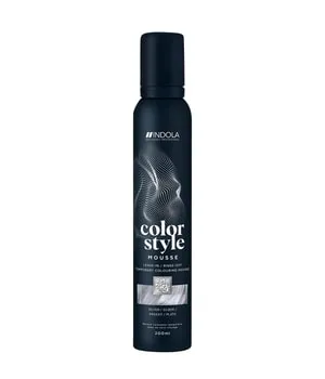Indola Color Style Mousse Silber 200ml - Haarfarben – Frischt Ihre Haarfarbe auf und verleiht gleichzeitig Volumen, Halt und Glanz. Ideal für lebendige Farbauffrischungen bis zu 8 Haarwäschen!