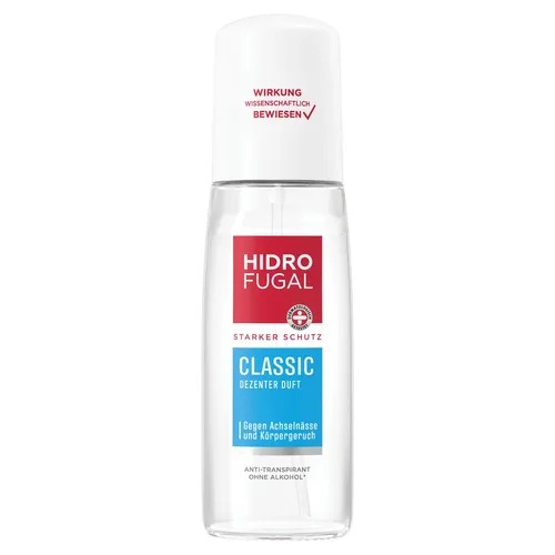 Hidrofugal Antitranspirant Classic 75 ml - Effektiver 24h Schutz gegen Achselnässe und Körpergeruch, unisex, ohne Ethylalkohol. Sanft zur Haut, dermatologisch getestet und ideal für alle Hauttypen.