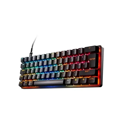 SteelSeries Apex Pro Mini Gen 3 - HyperMagnetic Gaming-Tastatur - Gaming-Tastatur mit OmniPoint 3.0 Switches für 20x schnellere Betätigung, Rapid Trigger und anpassbares Ansprechverhalten für ultimativen Spielkomfort.