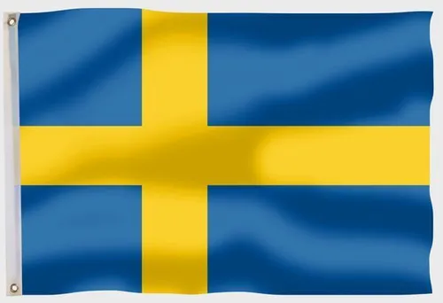 Flagge Fahne Schweden Hissflagge 90X150 Schwedische Fahnen Ösen Flag Fahnenmast