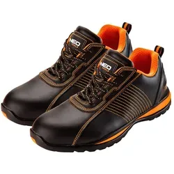 NEO TOOLS Sicherheitsschuhe Halbschuhe mit Stahlkappe Größe 40 - Arbeits- & Schutzkleidung. Strapazierfähiges Leder, rutschfeste EVA-Sohle und hohe Stoßdämpfung bieten optimalen Komfort und Sicherheit im Arbeitsalltag.
