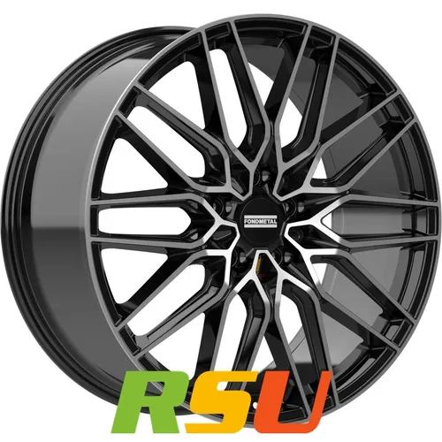 Fondmetal Cratos Alufelge 9.5x21" ET46 - Hochwertige 21 Zoll Alufelge in Glossy Schwarz Machined, ideal für sportliche Fahrzeuge mit maximaler Traglast von 1050 kg.
