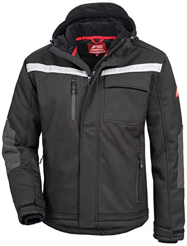 NITRAS Arbeitsjacke Motion Tex Plus 7180W - Wasserdichte Winter-Softshelljacke - Arbeitskleidung & Uniformen – Atmungsaktive, wind- und wasserdichte Softshelljacke mit 8000mm Wassersäule, ideal für kühle Temperaturen und strapazierfähig bei jedem Wetter.