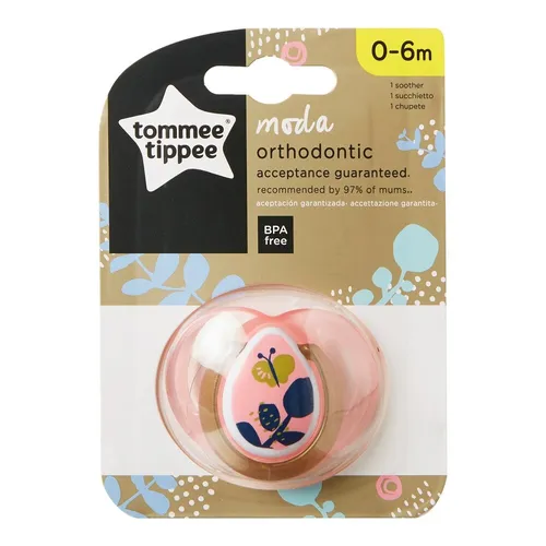 Moda smoczek uspokajający 0-6m Girl Tommee Tippee 5010415333865
