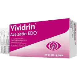Vividrin Azelastin Edo 0.5 mg/ml Augentr.lös.i.edp 12 ML - Arzneimittel zur Linderung von allergischen Augenbeschwerden, ideal bei Heuschnupfen und Allergien. Für Erwachsene und Kinder ab 4 Jahren geeignet.