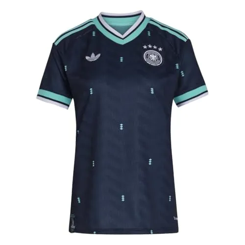 ADIDAS Damen Trikot Deutschland 26 Auswärts - Stylisches Auswärtstrikot für Damen, inspiriert von der Erfolgsgeschichte der deutschen Fußballnationalmannschaft. Mit Climacool-Technologie für ein angenehmes Tragegefühl und optimalen Komfort beim Spiel oder auf der Tribüne.