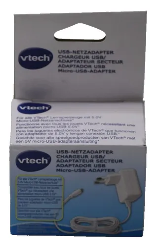 Vtech 80-405149 USB-Netzadapter Lernspielzeuge mit 5V-microUSB-Anschluss, 500mAh
