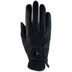 Roeckl Sports Reithandschuh Malta, Turnier Sommer Handschuh, Schwarz/Mokka 9 - Hochwertiger Reithandschuh MALTA von ROECKL SPORTS mit perfekter Passform und atmungsaktivem ROECK-GRIP Material. Ideal für Turniere und den täglichen Einsatz, auch mit Touchscreen-Kompatibilität.