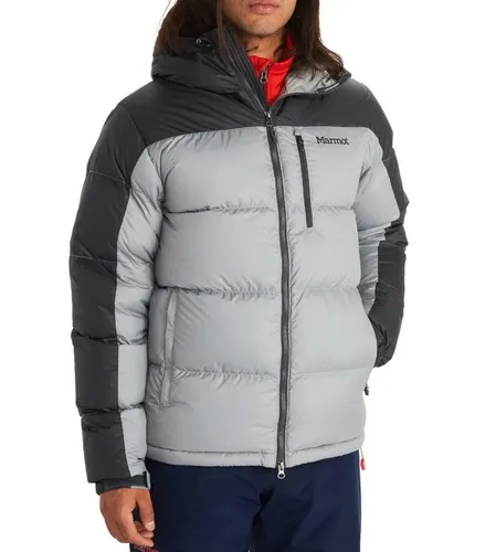 Marmot Guides Down Hoody Winterjacke grau Herren, Größe: S - Funktionsjacken für Wintersport und Outdoor, mit 700er Gänsedaunenfüllung für optimale Wärme auch bei extremen Temperaturen.