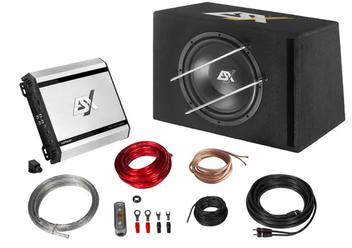 ESX ESX Basspaket HXP200 Auto-Subwoofer 440 W - Auto-Subwoofer Set mit 440 W Leistung, inklusive Fernbedienung und umfassendem Anschlusskit für einfachen Einbau und optimale Bassverstärkung im Fahrzeug.