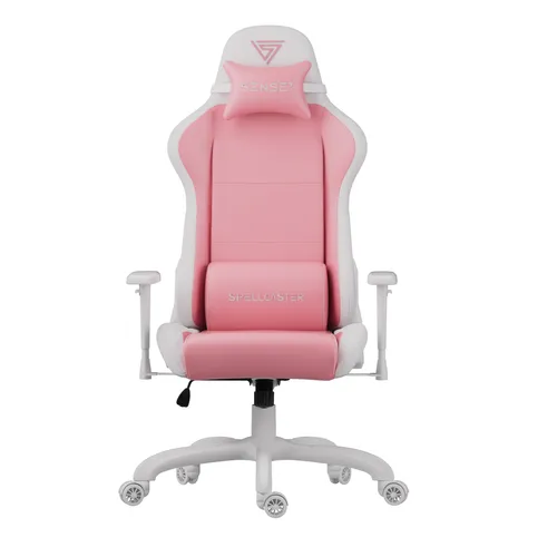 Sense7 Spellcaster FUKU Gamingstuhl - Ergonomischer Bürostuhl bis 150 kg, Rosa - Bürostuhl mit ergonomischem Design und verstellbarer Rückenlehne von 90° bis 160° für optimalen Komfort. Ideal für Büro und Gaming, bietet er vielseitige Anpassungsmöglichkeiten und schont die Wirbelsäule.