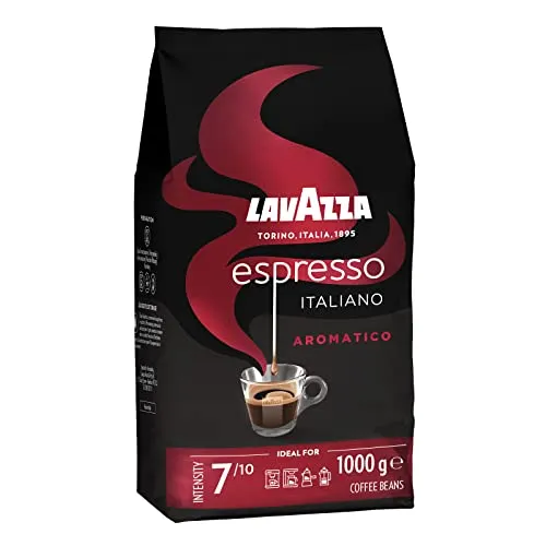 Lavazza Espresso Italiano Aromatico 1 Kg - Aromatischer Espresso aus Italien, ideal für Kaffeeliebhaber. Mit 1 kg hochwertiger Kaffeebohnen für vollmundigen Genuss. Perfekt für die Zubereitung zu Hause oder im Büro.