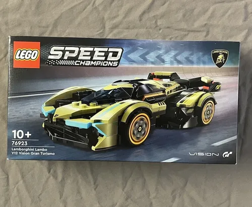 LEGO Konstruktionsspielsteine Lamborghini Lambo V12 Vision GT (76923) - 230 Teile, authentische Details und inklusive Minifigur für Rennszenarien
