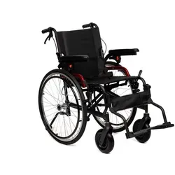 Aluminium Rollstuhl AT52306P mit pneumatischen Rädern, faltbar - Behinderten-Bedarf - Leichter, faltbarer Aluminium Rollstuhl für mühelose Mobilität zu Hause und unterwegs, ideal für Transport und Reisen.