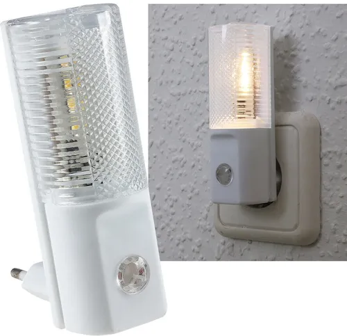 ChiliTec 20784 LED Nachtlicht mit Tag/Nacht-Sensor - Energiesparendes Nachtlicht mit automatischer Ein-/Ausschaltung dank Dämmerungs-Sensor. Ideal für schlafende Kinder und sichere Wege bei Nacht. Lichtfarbe warmweiß, nur 1W Verbrauch.