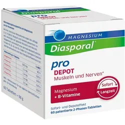 Protina Pharmazeutische GmbH Magnesium Diasporal Pro DEPOT - Tabletten für Muskeln und Nerven, 60 Stück - Bestellen Sie die Magnesium Diasporal Pro DEPOT Tabletten für die Unterstützung der Muskelfunktion. 60 Tabletten in geprüfter Qualität für einen aktiven Lebensstil.