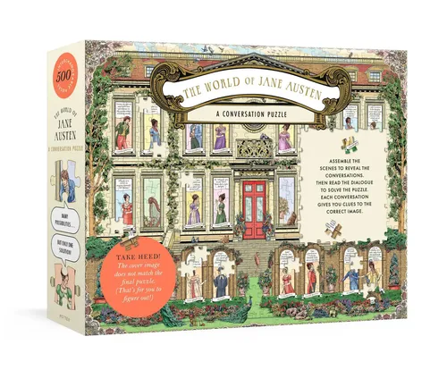 Jacqui Oakley | The World of Jane Austen Puzzle - 500-Teile Puzzle für Erwachsene, perfekt für Jane Austen-Fans und Liebhaber von literarischen Herausforderungen.