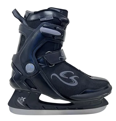 Cox Swain Schlittschuhe Frost - Bequeme Softboots für Kinder und Erwachsene, Gr. 44 - Unisex Schlittschuhe für Anfänger und Fortgeschrittene mit wasserabweisender Konstruktion. Bequeme Passform durch dreifache Fixierung und stabile Edelstahlkufen für ein sicheres Fahrerlebnis.