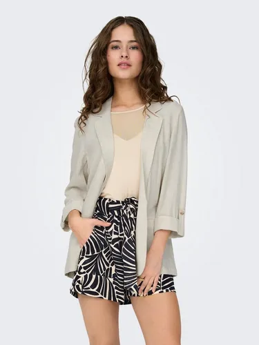 ONLY Longblazer ONLSIESTA 3/4 OPEN LINEN BL BLAZER TLR grau 40 - Business-Mode mit modischem Loose Fit, aus pflegeleichtem Material für stilvolle Looks im Büro.