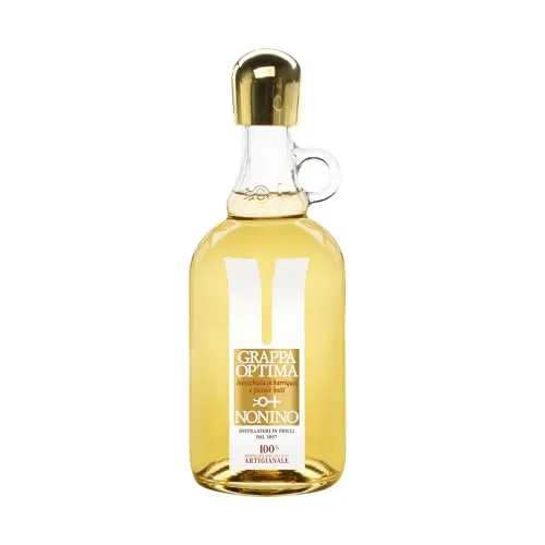 Nonino Grappa Optima Riserva - Hochwertiger Grappa aus dem Friaul, goldene Farbe und traditioneller Geschmack – ideal für Kenner und Genießer.