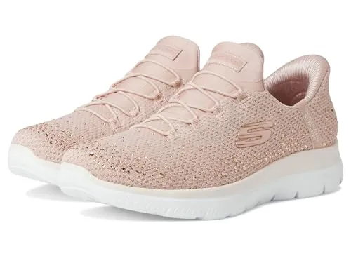 Skechers Summits-Brilliant Shine Damen-Sneaker in Light Mauve, 39 EU - Sportliche Slip-Ins mit Air-Cooled Memory Foam für optimalen Tragekomfort. Die flexible, rutschhemmende Laufsohle sorgt für sicheren Halt und einfaches Reinschlüpfen.