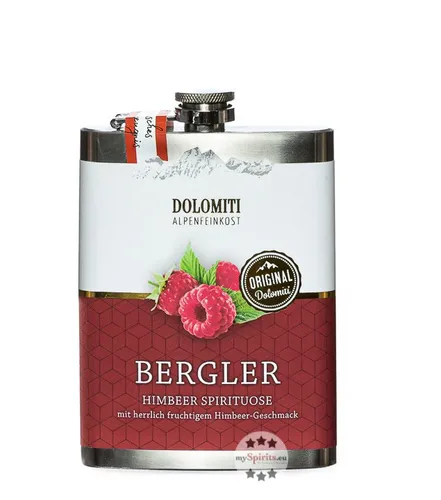 Dolomiti Flachmann Bergler Himbeer-Schnaps
