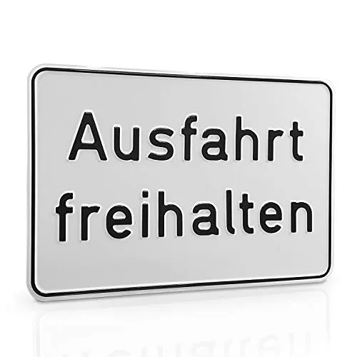 Betriebsausstattung24 Hinweisschild „Ausfahrt freihalten“ - Aluminium - 33,0 x 25,0 cm - Schilder zur Grundbesitzkennzeichnung