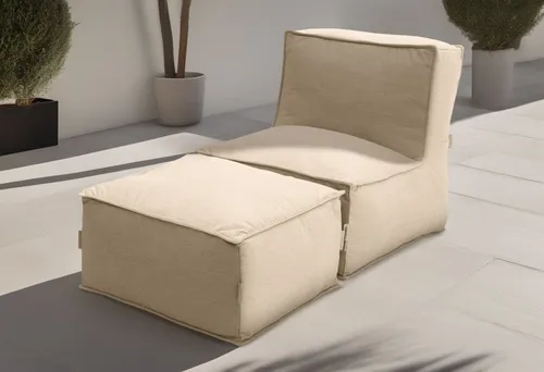 DOMO collection Sofaelement Fiu: Wetterfester Outdoor Sessel - Sofas für Camping, Garten und Balkon, einfach aufblasbar und klein verstaubar. Ideal für entspannte Stunden im Freien, pflegeleicht und handgefertigt in Europa.