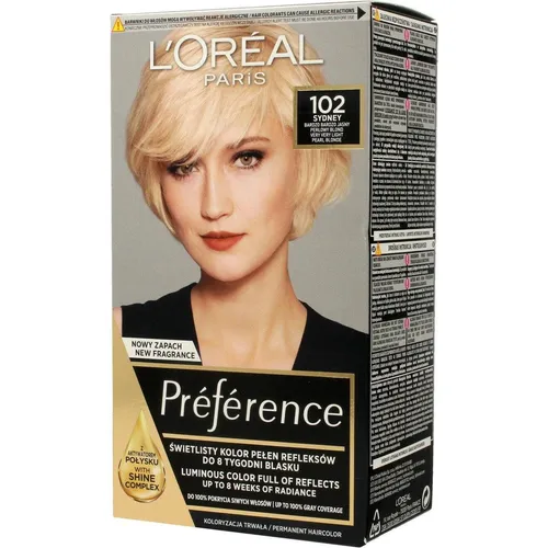 L’Oréal Paris Préférence Haarfarbe 102/10.21 SYDNEY - Haarfarben für Damen, langanhaltende und intensive Farbe mit strahlendem Glanz, ideal zum Kaschieren von grauem Haar und für eine perfekte Farbveränderung.