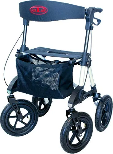 Antar AT51031 Aluminium Outdoor Rollator - Luftbereifung für Wald- und Feldwege, leicht zusammenfaltbar und bis 136 kg belastbar