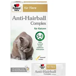 Doppelherz für Tiere Anti-Hairball Compl - 25x10 g Paste gegen Haarballen, rezeptfrei und ideal für gesunde Katzen